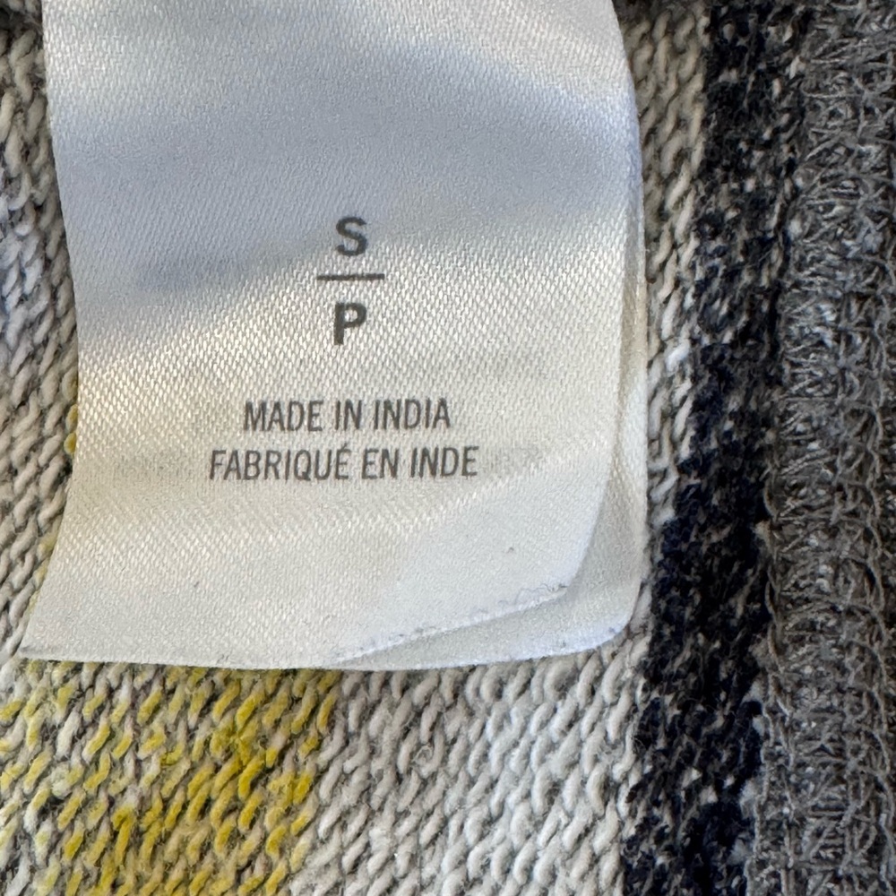Hudsons Bay Full Zip Jacket Hoodie Sz S French Terry Retro Striped Gray Womens - Picture 14 of 15